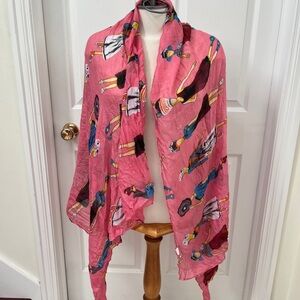 Pink Fashion Print Scarf